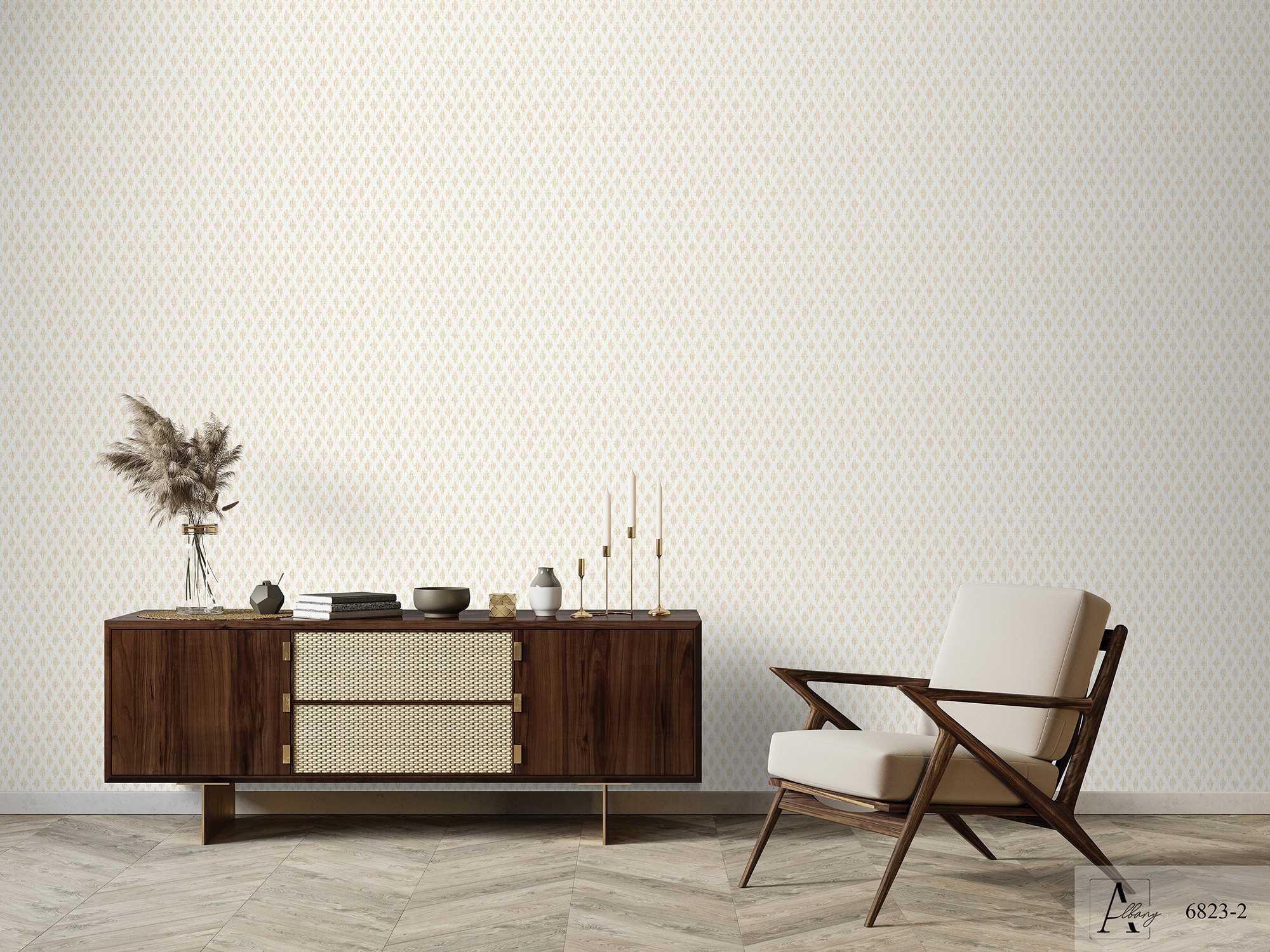 Giấy dán tường kẻ ô chéo Albany 6823-2